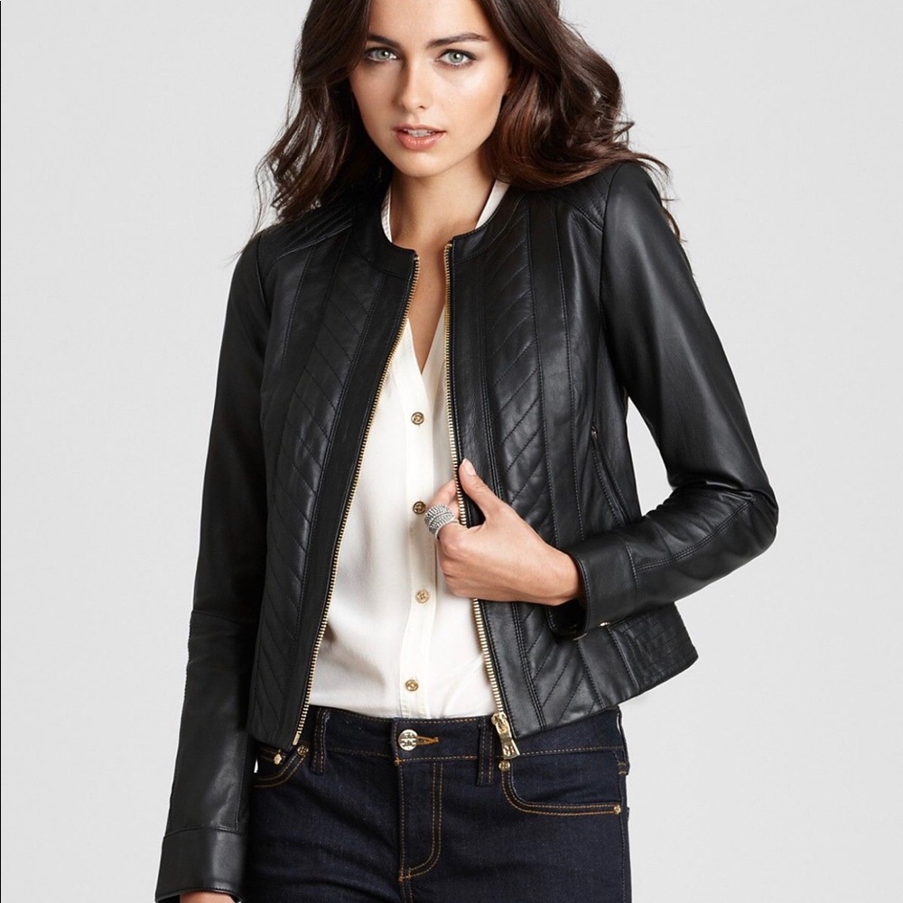 Tory Burch “Emmy” Leather Jacket